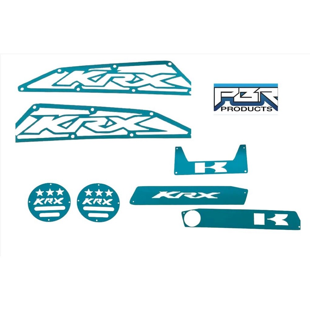 PBR Kawasaki KRX kit: Frog Skins, Dash Panels, Cubby & Floor Drains - Teal
